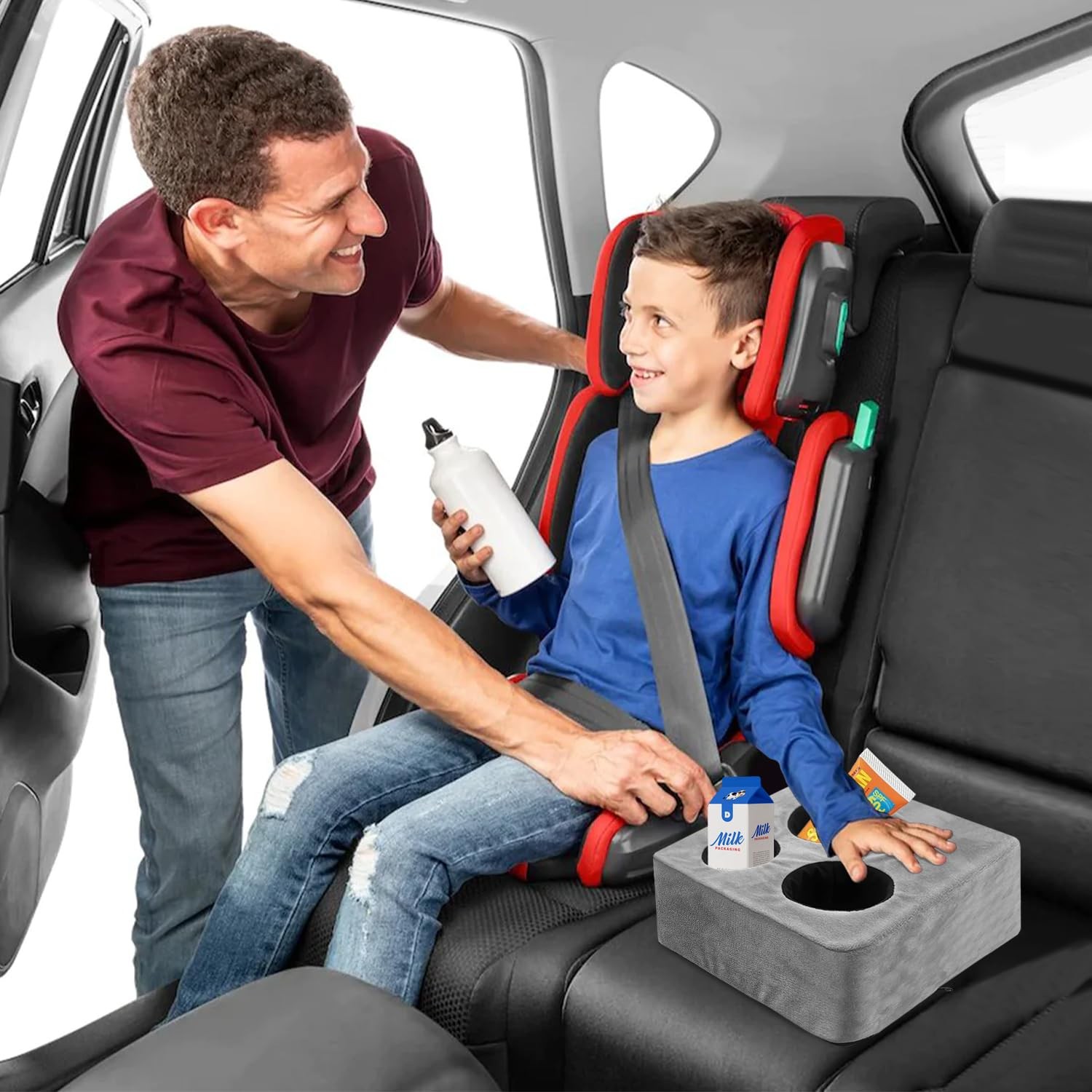 Couch Cup Holder Pillow Tray & Caddy - for Sofa, Bed, Car, Man Cave | Keep Dr...