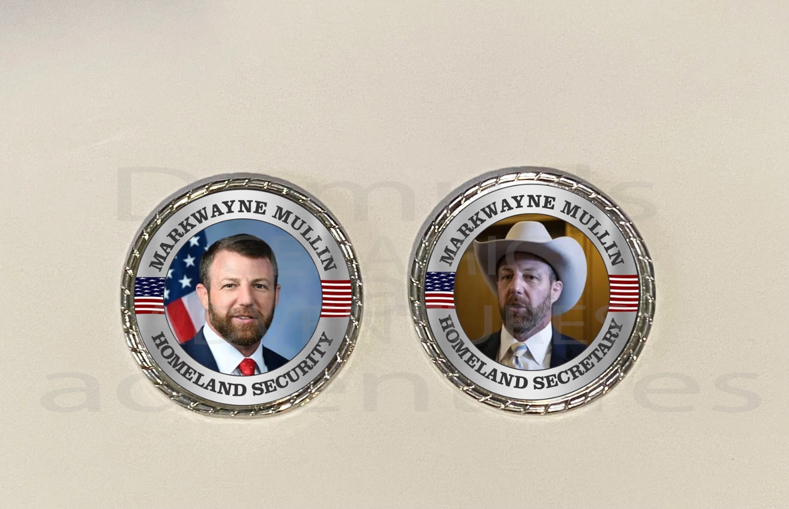 MARKWAYNE MULLIN  Homeland Secretary  Pres. Trump cabinet coin get them all