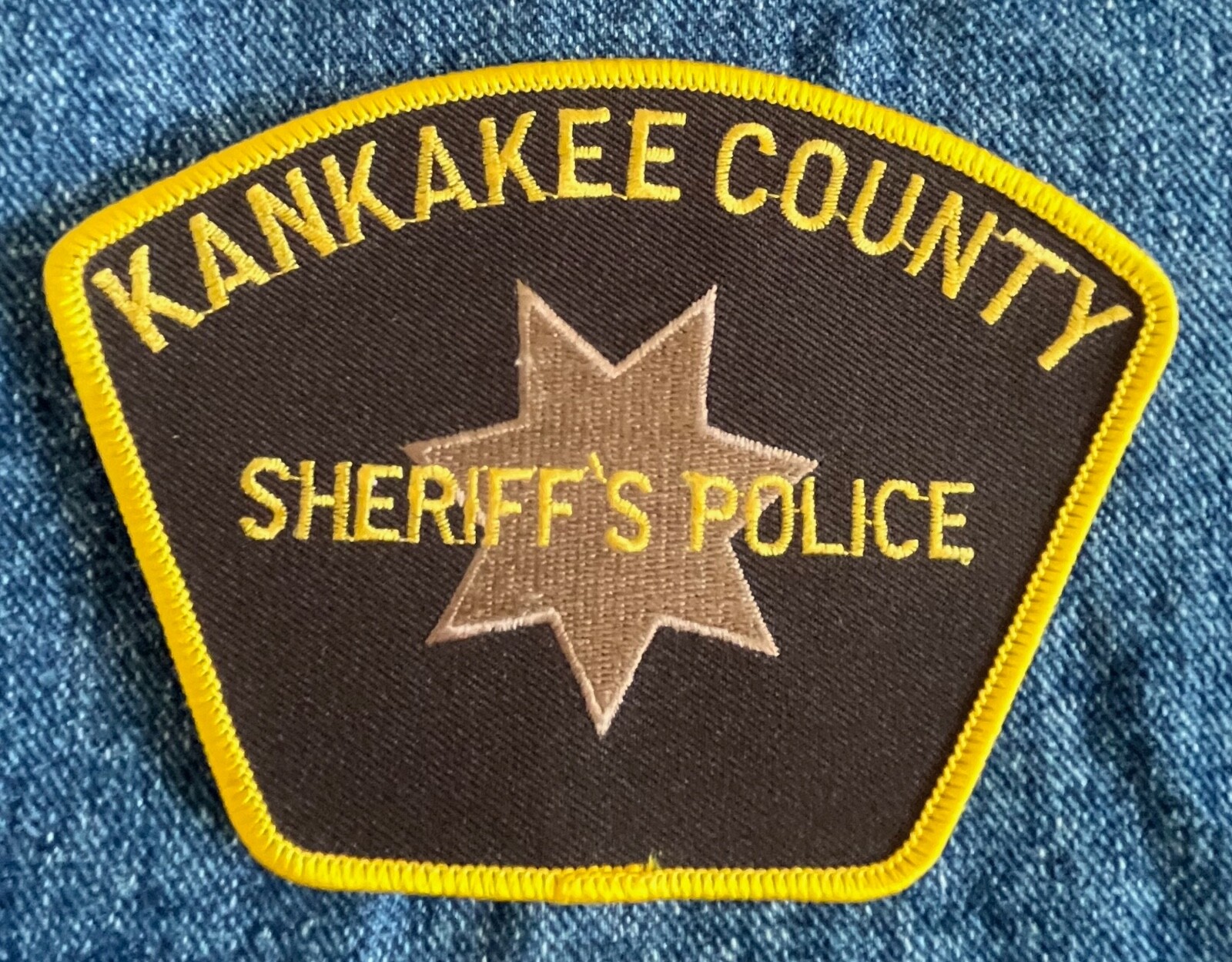 Kankakee Illinois IL Sheriff's Police Shoulder Patch Unsewn Vintage