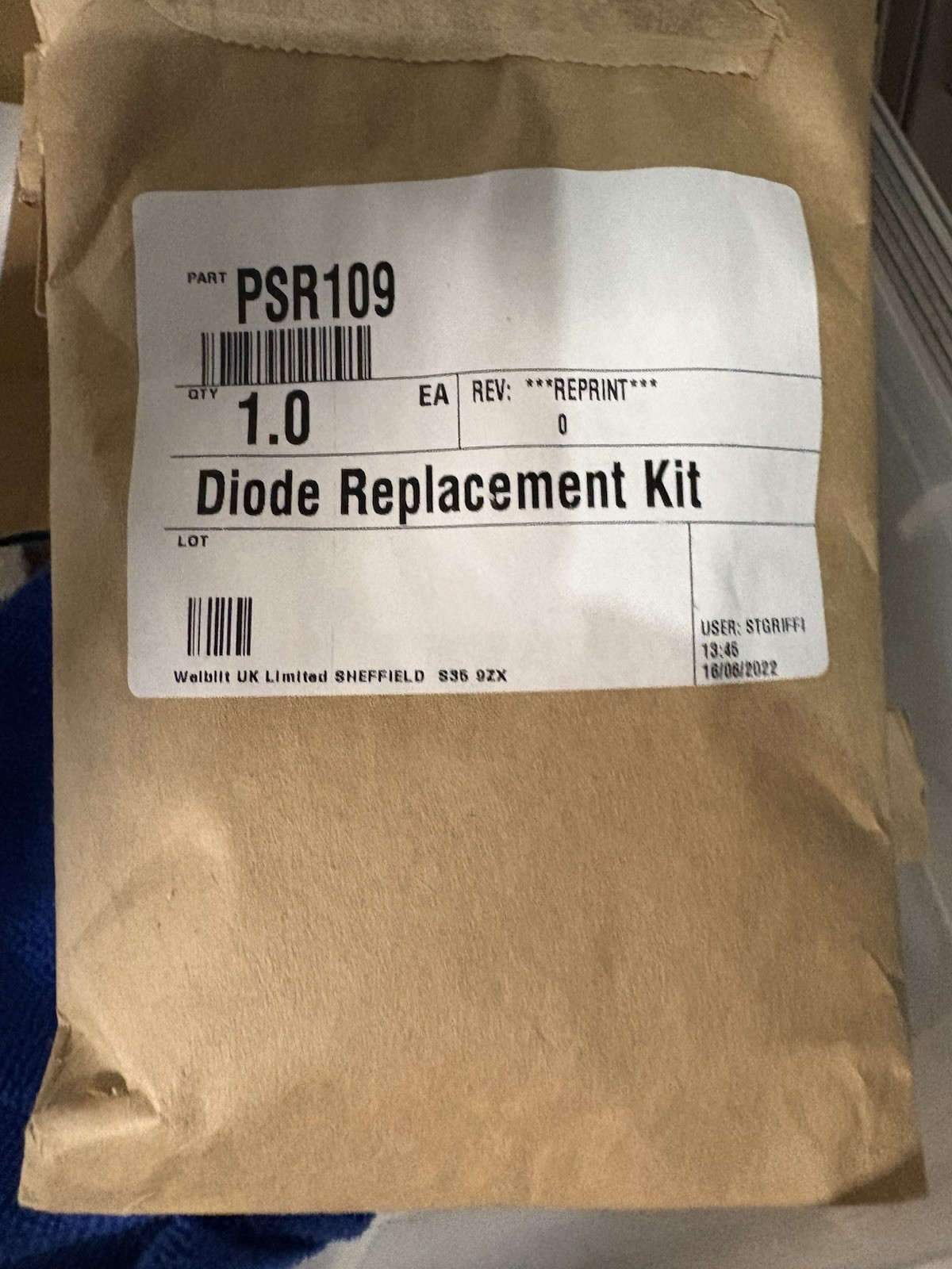 Merrychef Diode Replacement Kit Eikon PSR109 OEM Genuine Part