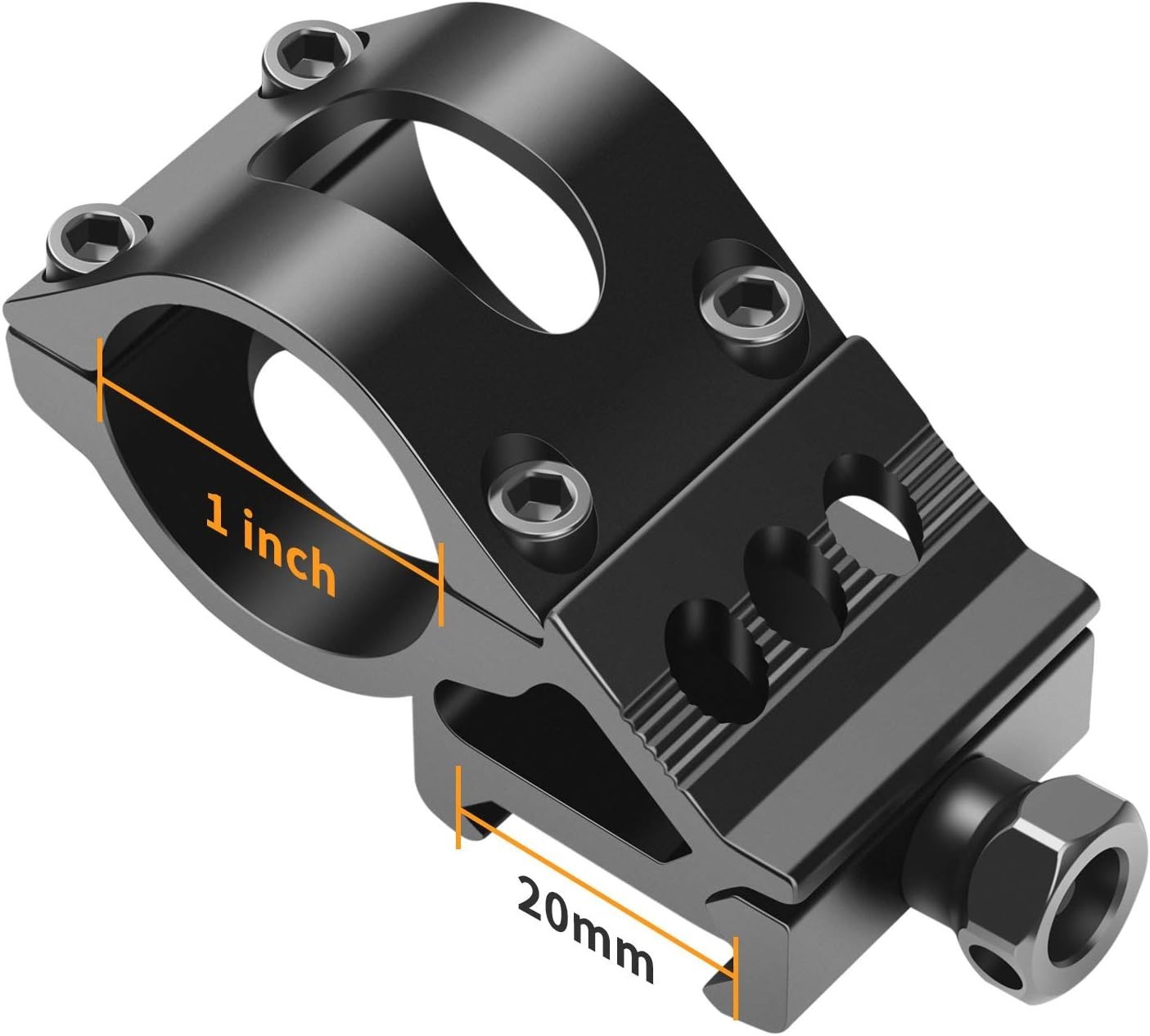 1-Inch Offset Picatinny Flashlight Mount | Lightweight & Durable Aluminum Design