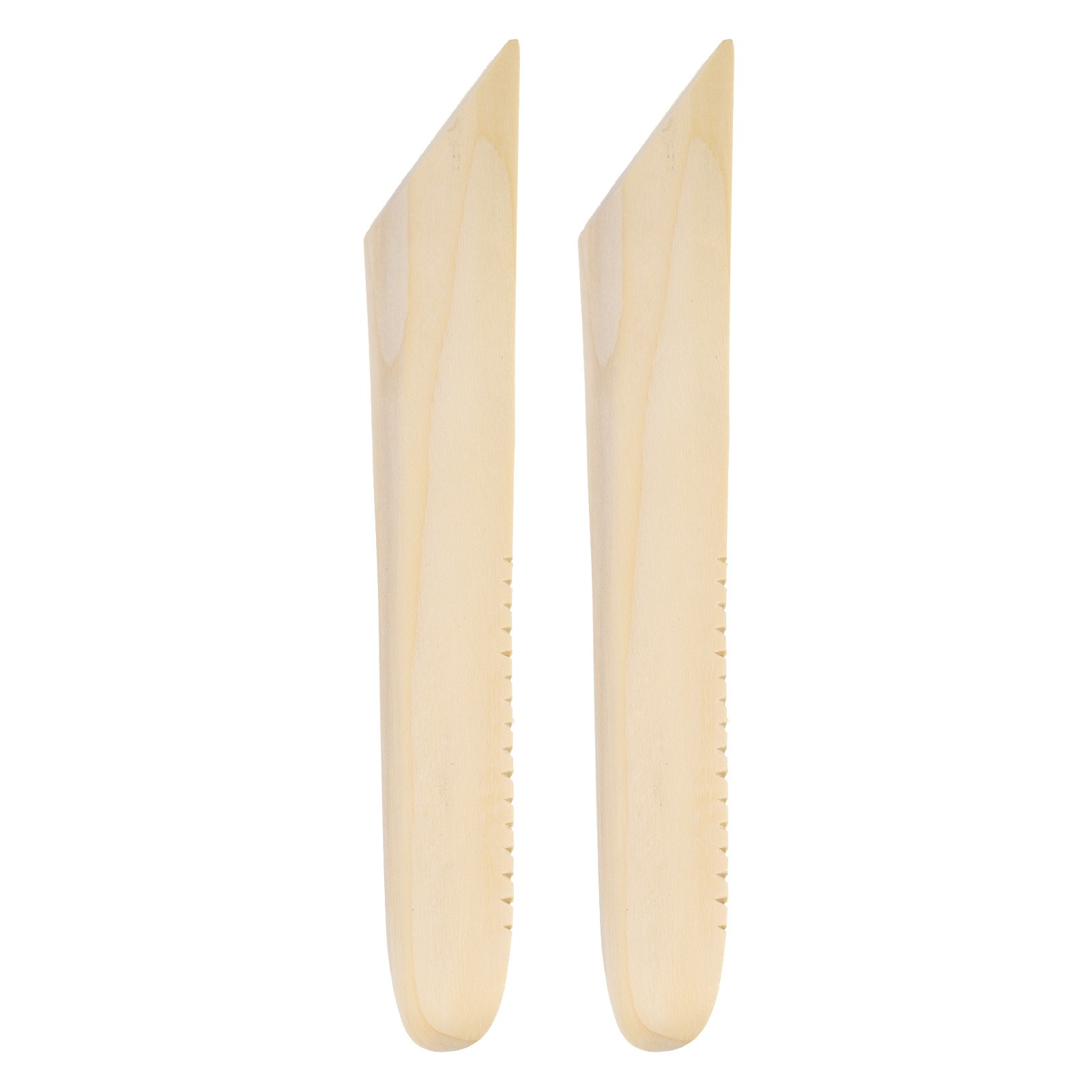 2pcs Pottery Ribs 18cm x 3.3cm Wooden Clay Ceramic Sculpting Tools