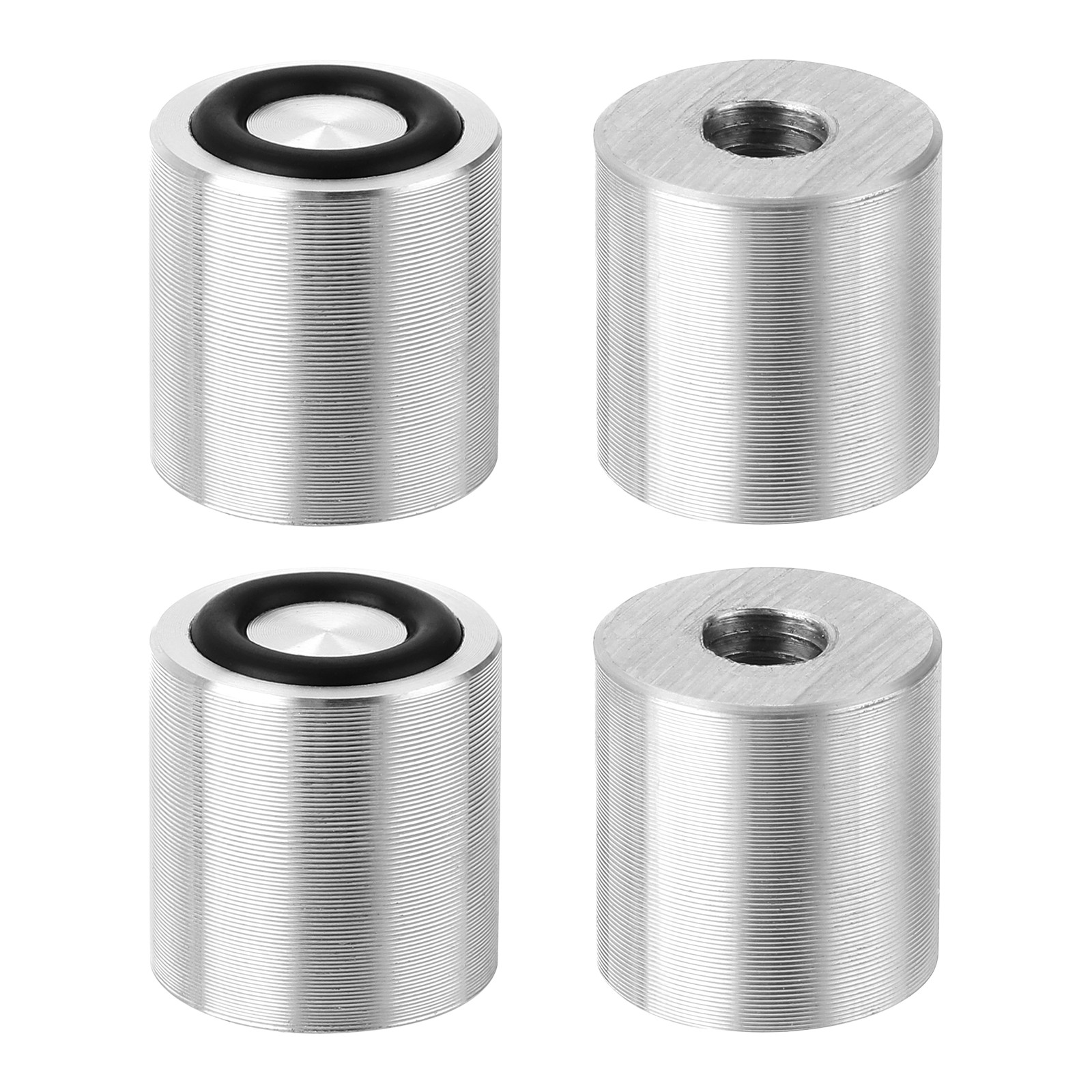 M8 Thread 20mm Diameter 20mm Thick Round Shape Aluminum Disc Set of 4