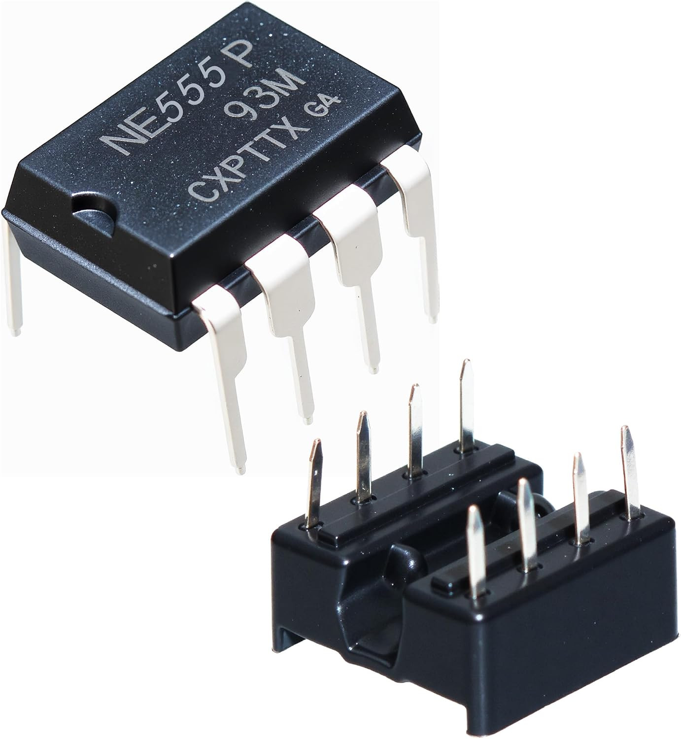 60Pcs NE555P Single Precision Timers NE555 IC Pulse Generators Single and Double