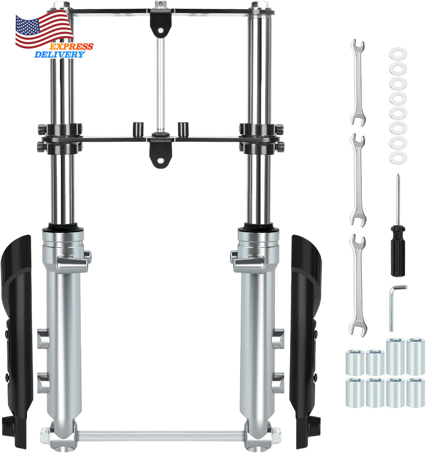Mini Bike Front Forks Kit Suspension Replacement for Coleman CT100U Monster Moto