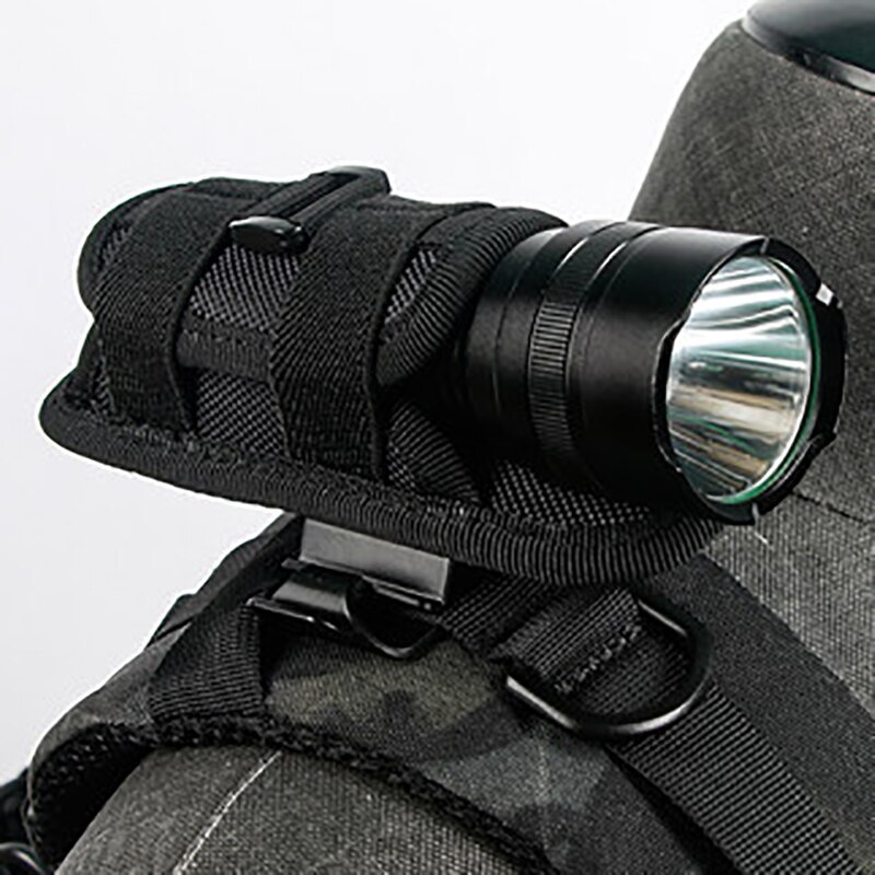 Tactical Flashlight Pouch Holster Rotatable Nylon Flashlight Holder f Duty Belt
