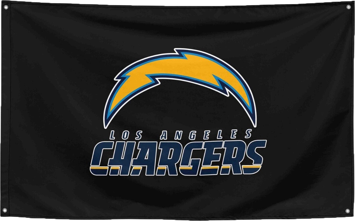 Los Angeles Chargers Football fans 3x5 ft Black Flag - Ideal NFL Gift Banner