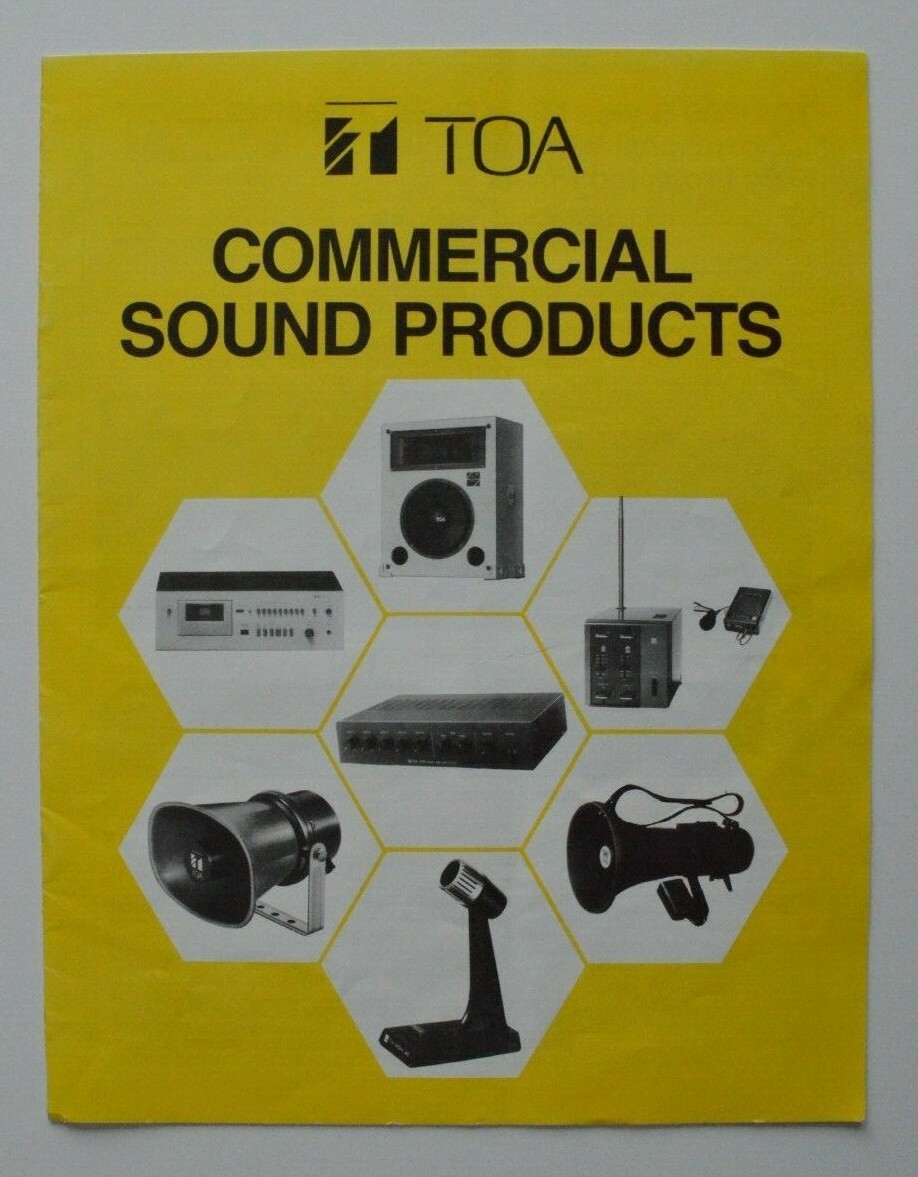 TOA Commercial sound products 1980s dealer brochure - English