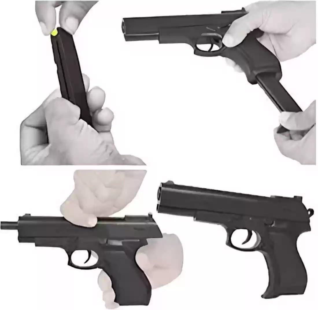 High-Quality Airsoft Toy Gun with Magazine  Safe Durable Shooting Game Pistol