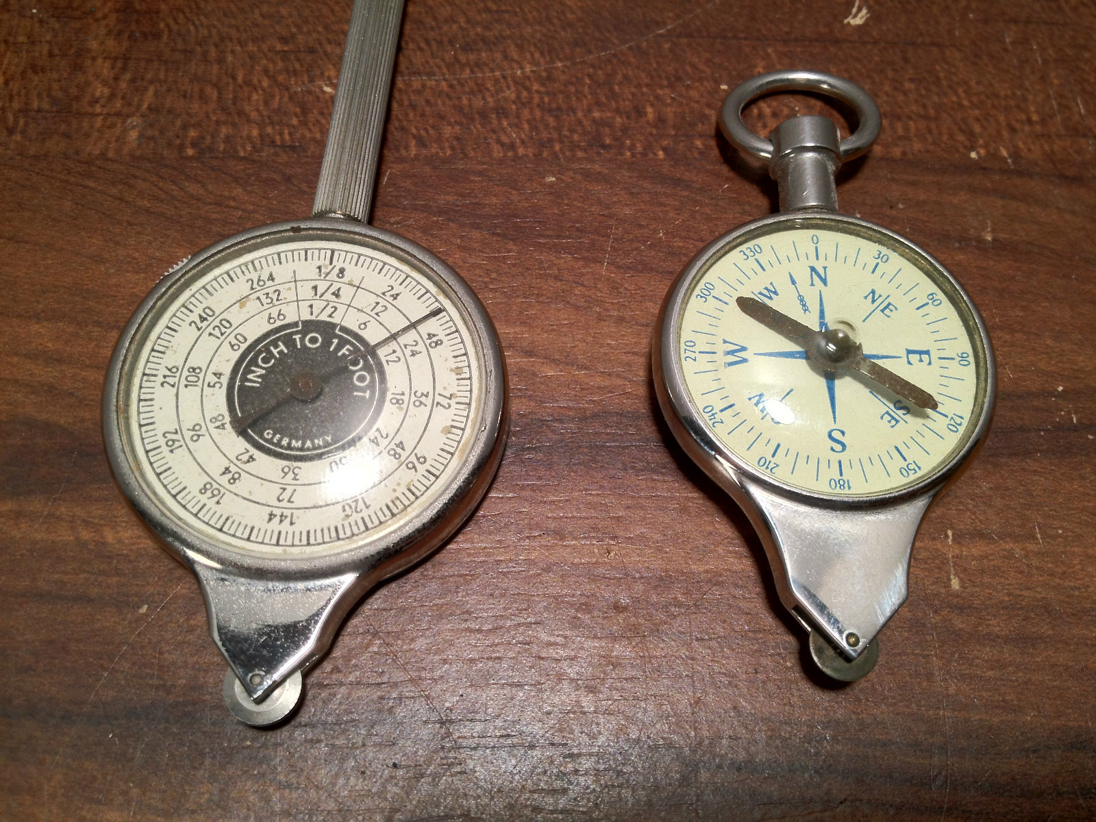 2 Distance Map Meters, 1 with a Compass