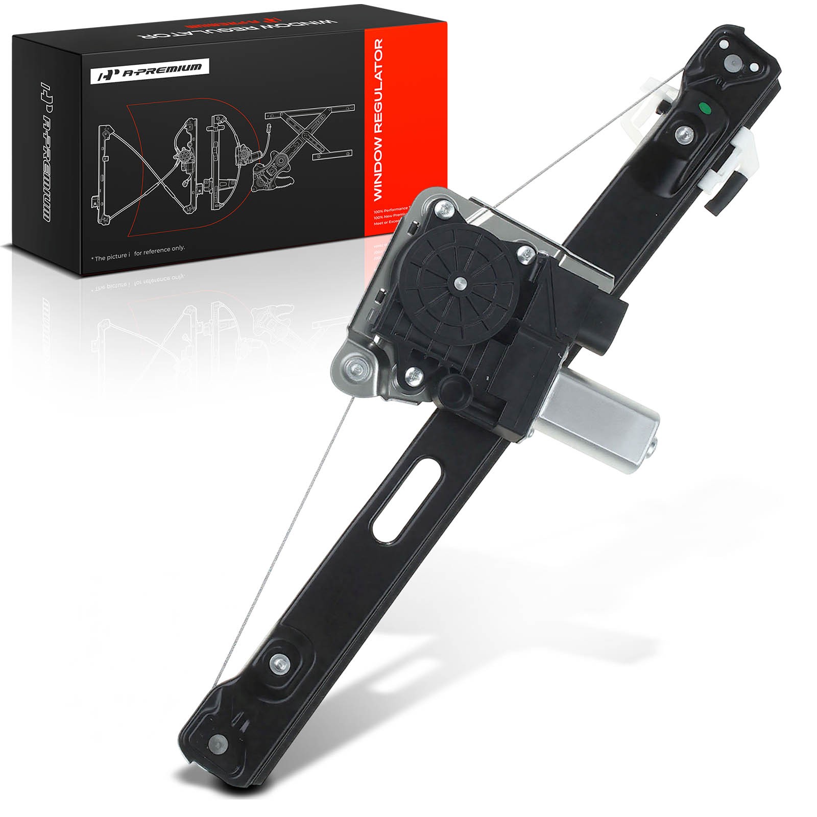 A-Premium Rear Driver Side Power Window Regulator with Motor for BMW 323i 325i