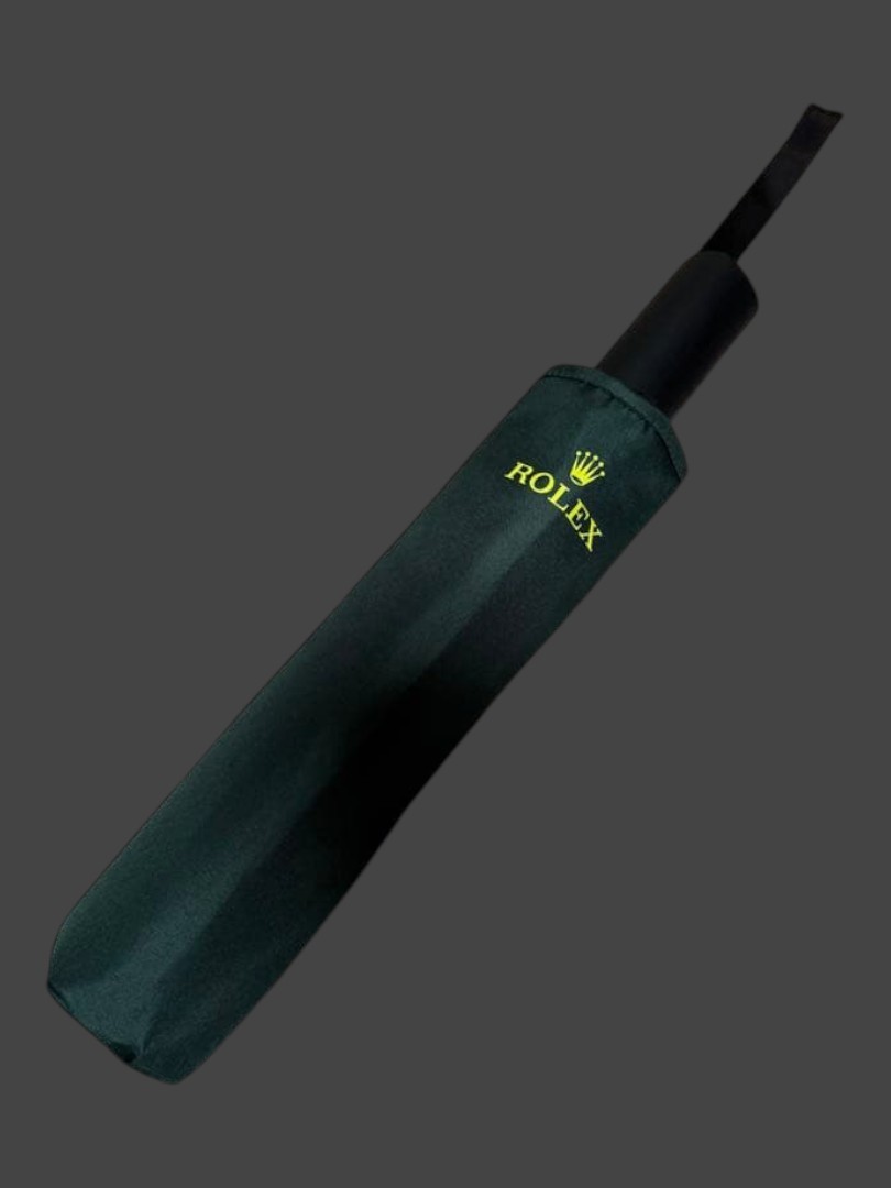ROLEX Dark Green Folding Umbrella Jump Open Novelty Unused New Not for sale Gift