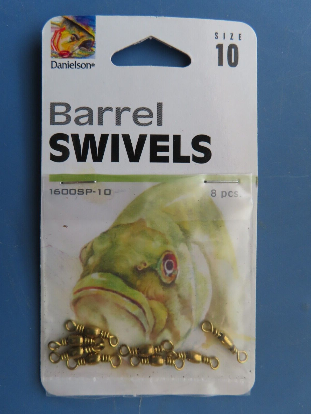 Danielson Barrell Swivels Size 10  Lot of 12 Cards  8 swivels per card #1600SP10