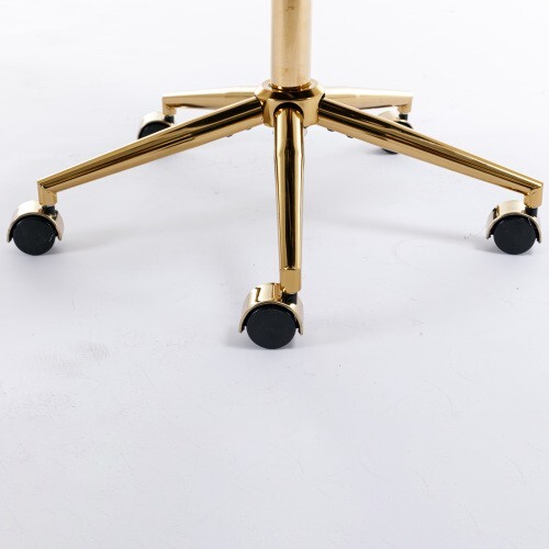 Office chair Artificial rabbit hair home office chair with gold metal base