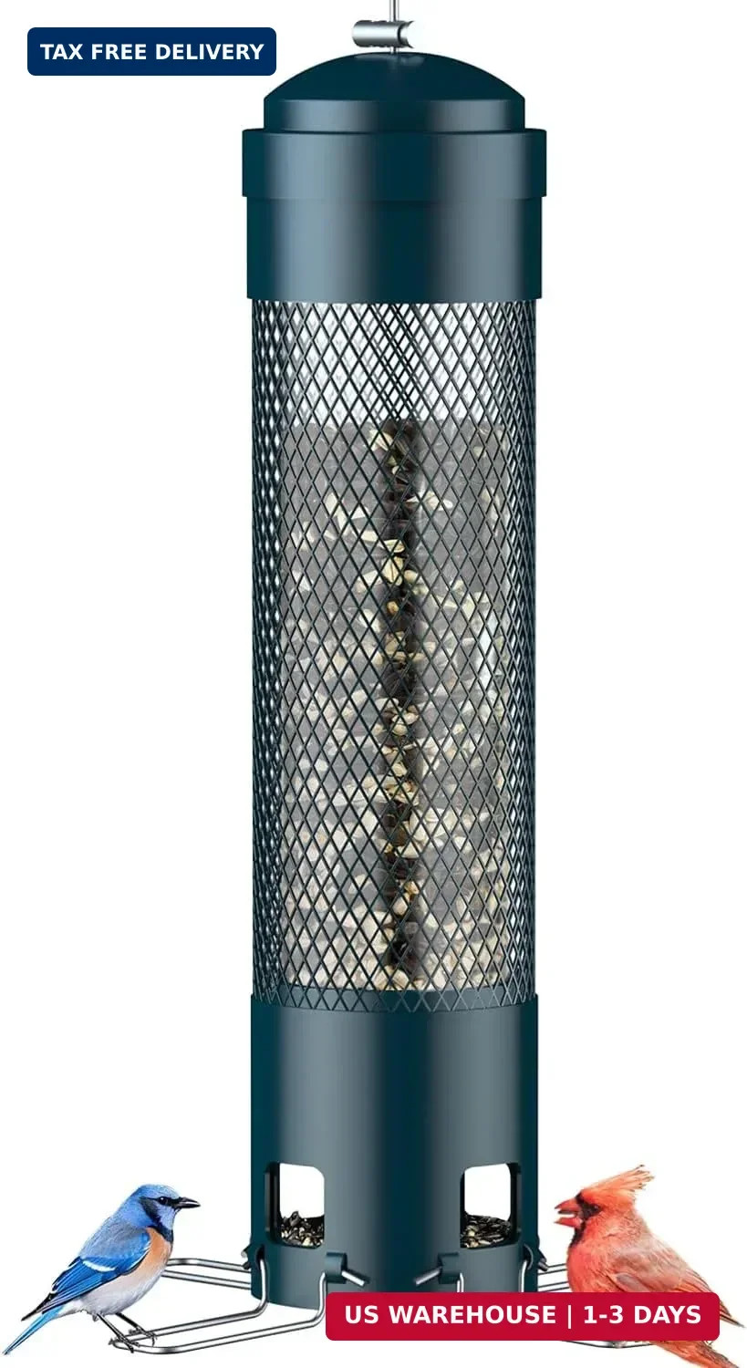 Bird Feeders for Outdoors Squirrel Proof with Weight-Activated Perches