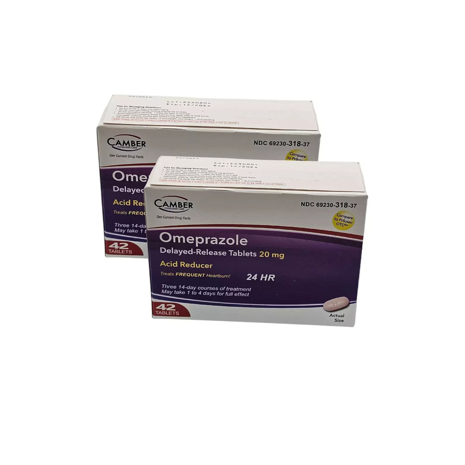 Omeprazol 20mg Delayed Release Acid Reducer, Heartburn 400 Capsules EXP-2027-06