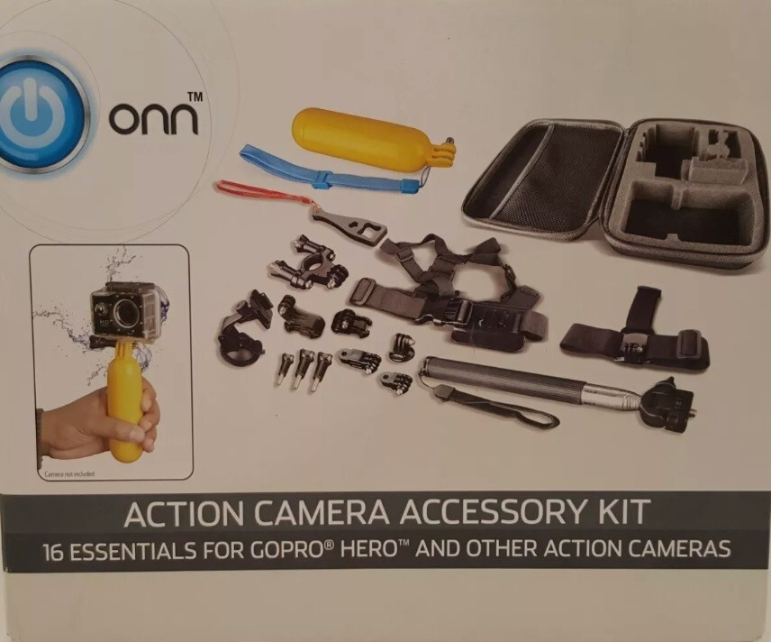 onn Action Camera Accessory Kit for GoPro Hero 16 Pieces AKASO  ONA18CA003