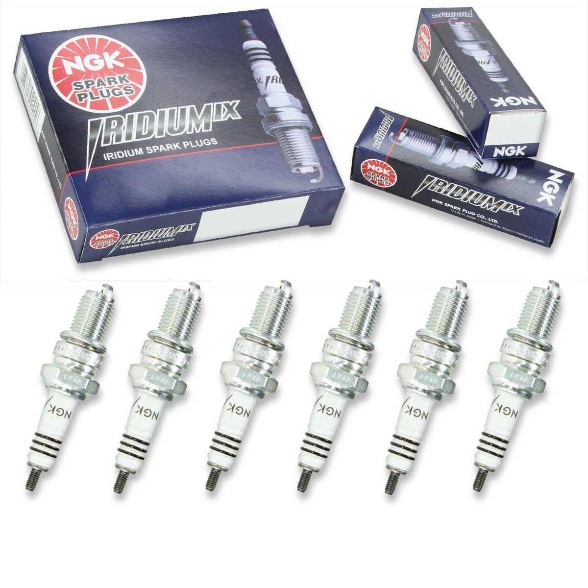 6pcs NGK 5686 Iridium IX DR7EIX ATV Spark Plug Tune Up Kit Set jt