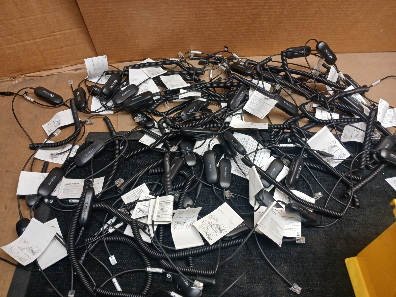 Lot of 40 New Jabra QD GN1200 88011-99 Coiled Smart Cords For Jabra Headsets