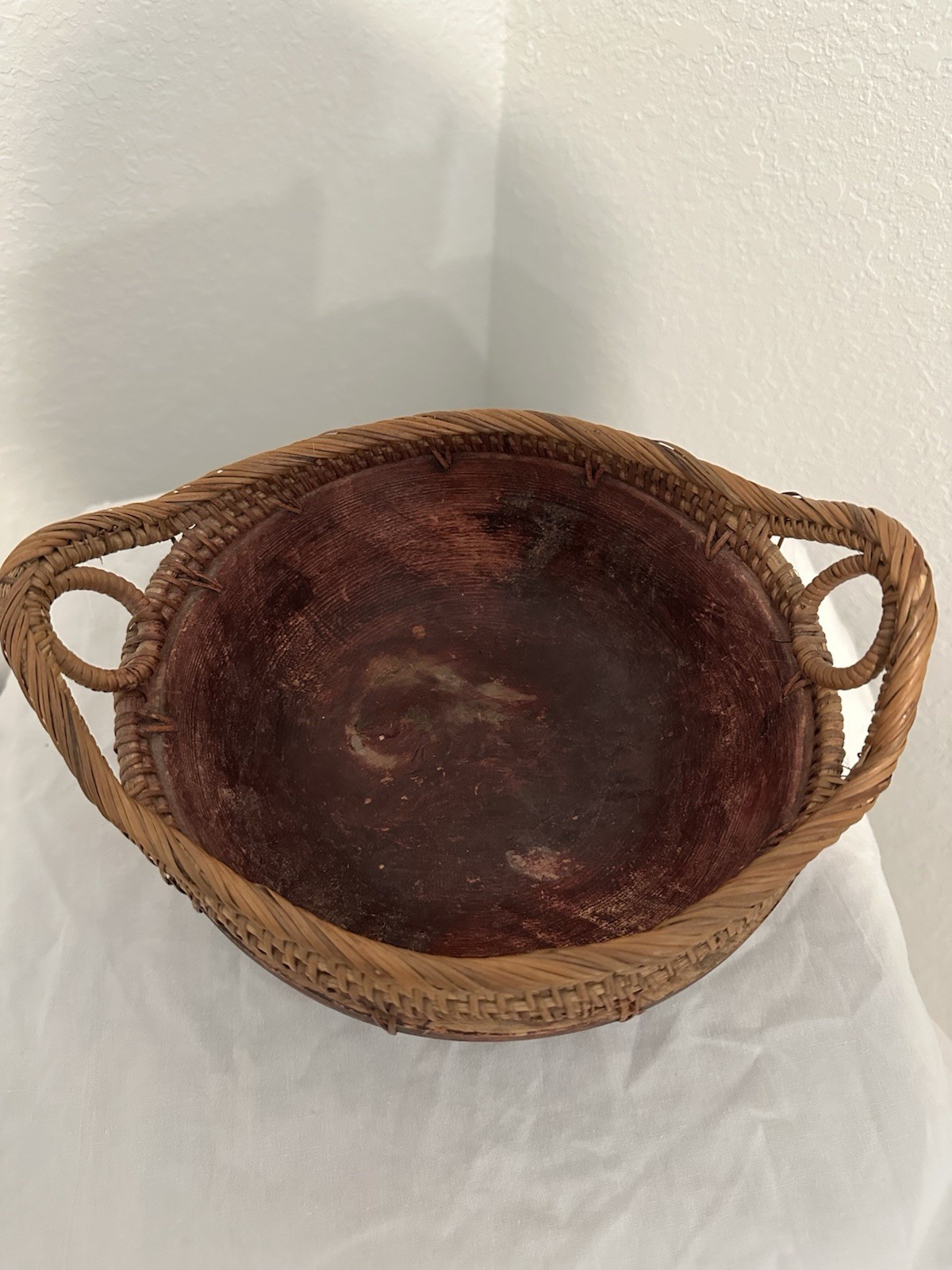 Handmade Woven Basket Bowl Piece