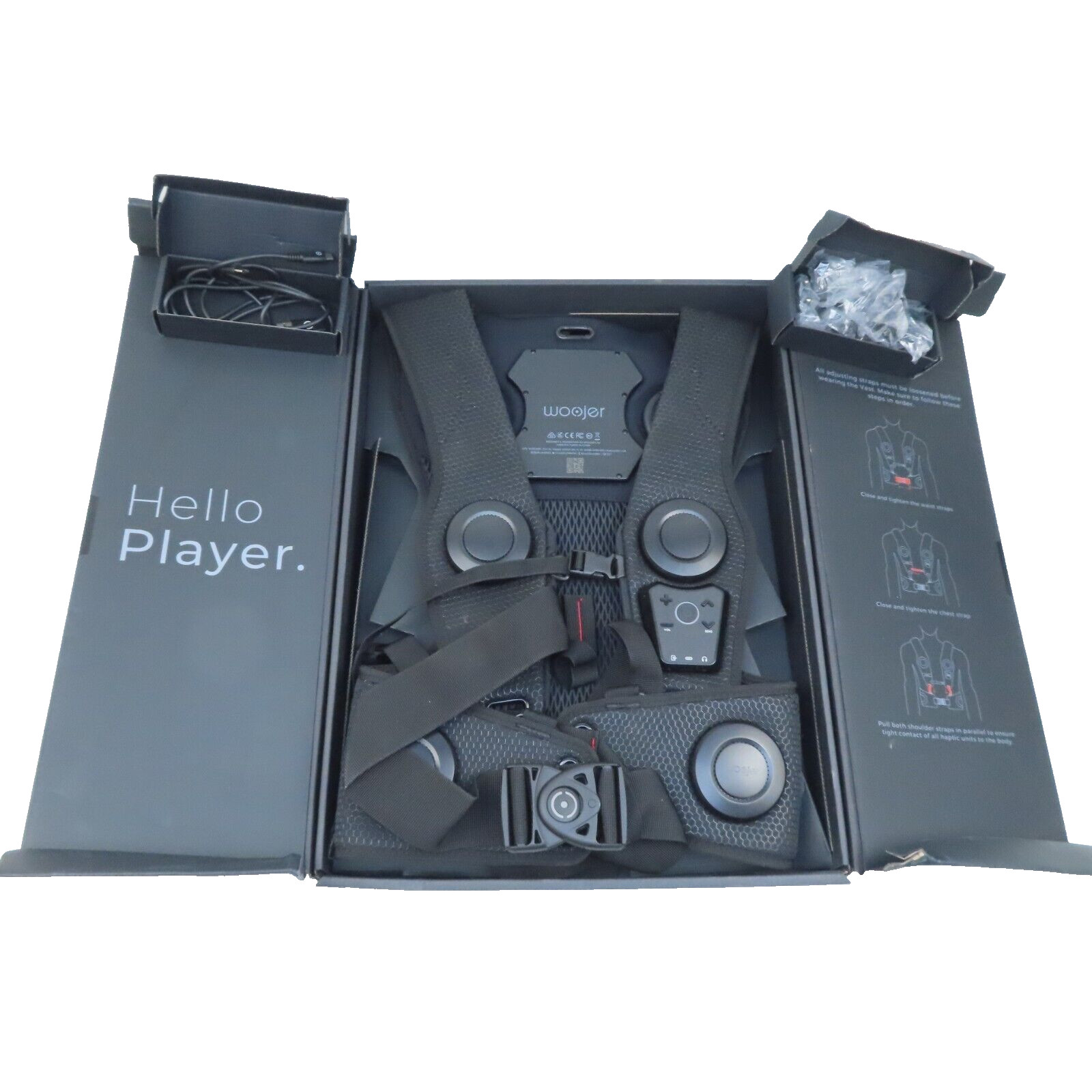 Woojer Haptic Vest 3 for Games, Music Movies VR Wellness Black No Retail Box