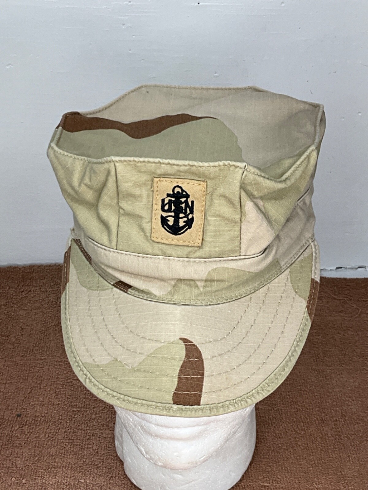 US Navy Cap Utility DCU Desert CPO  8 Point Cover SIZE Small