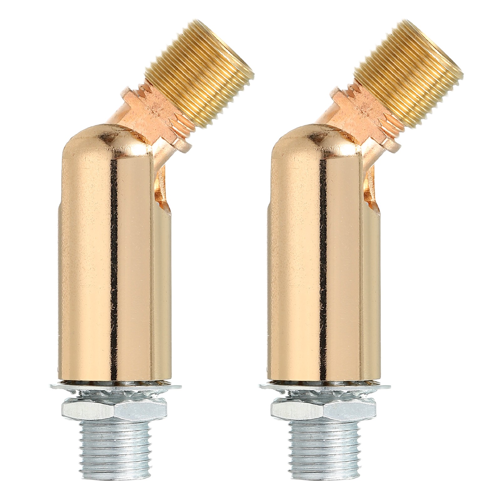 2Pcs 180 Degree M10 Thread Gold 45x15mm Sloped Ceiling Adapter