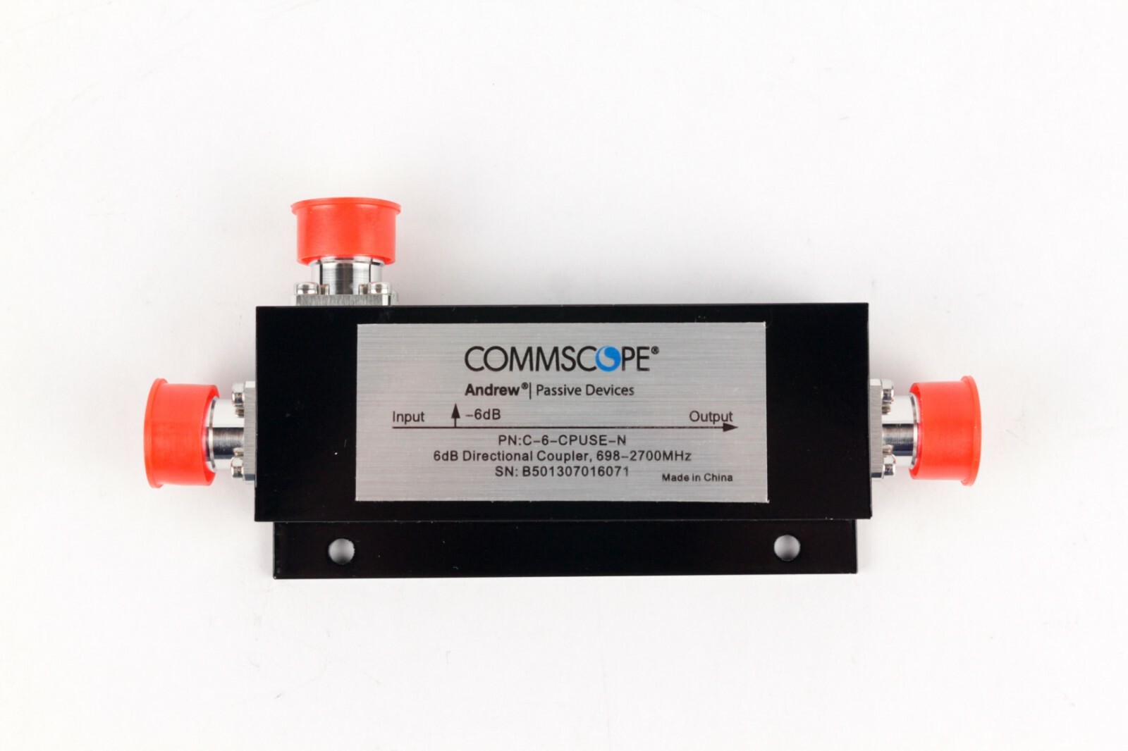 C-6-CPUSE-N 6 dB Directional Coupler 698–2700MHz N connectors