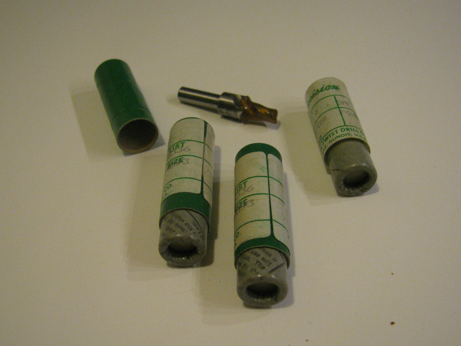 3 New, Vintage Stock Precision Tool Company M-42 3/8" Counterbores for Tap screw