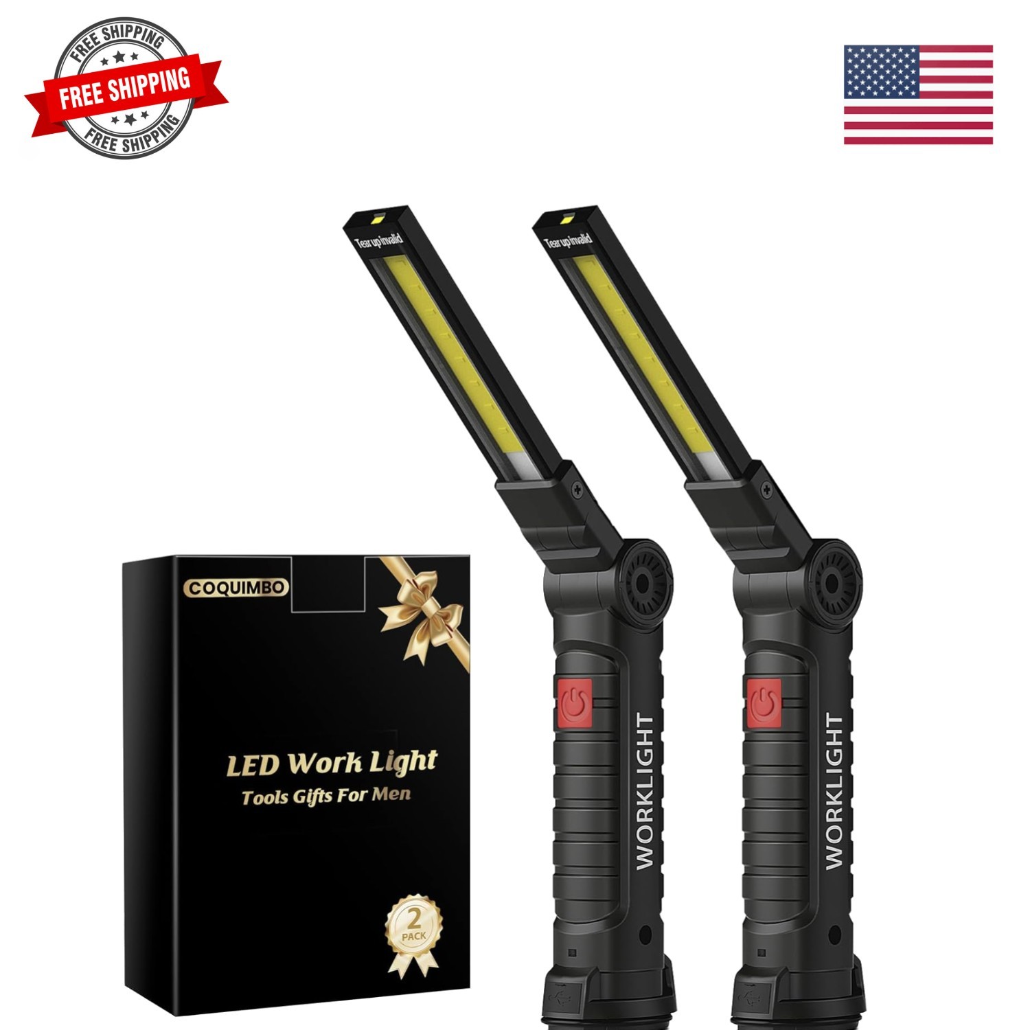 Tool Gifts for Men Dad Husband, Rechargeable LED Work Light BBQ Grill Accesso...