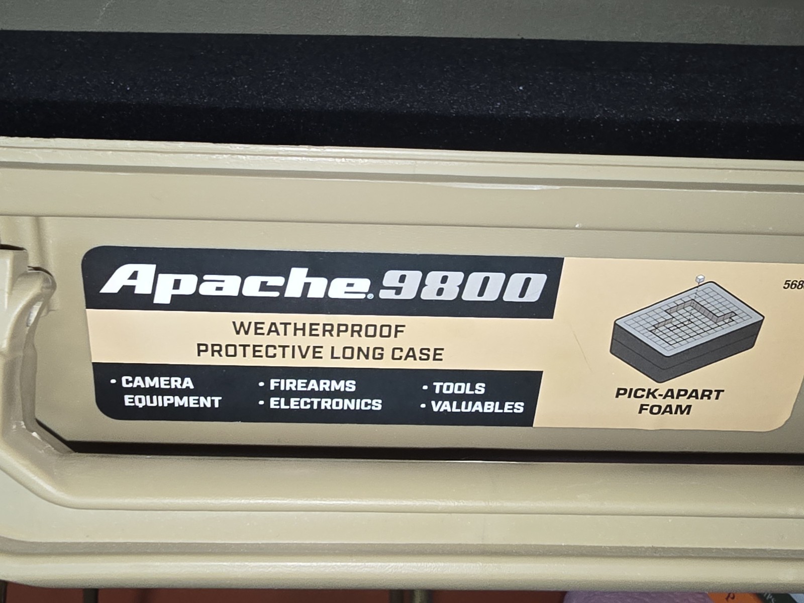 APACHE 9800 Weatherproof Protective Roller Case, Long, Tan☆