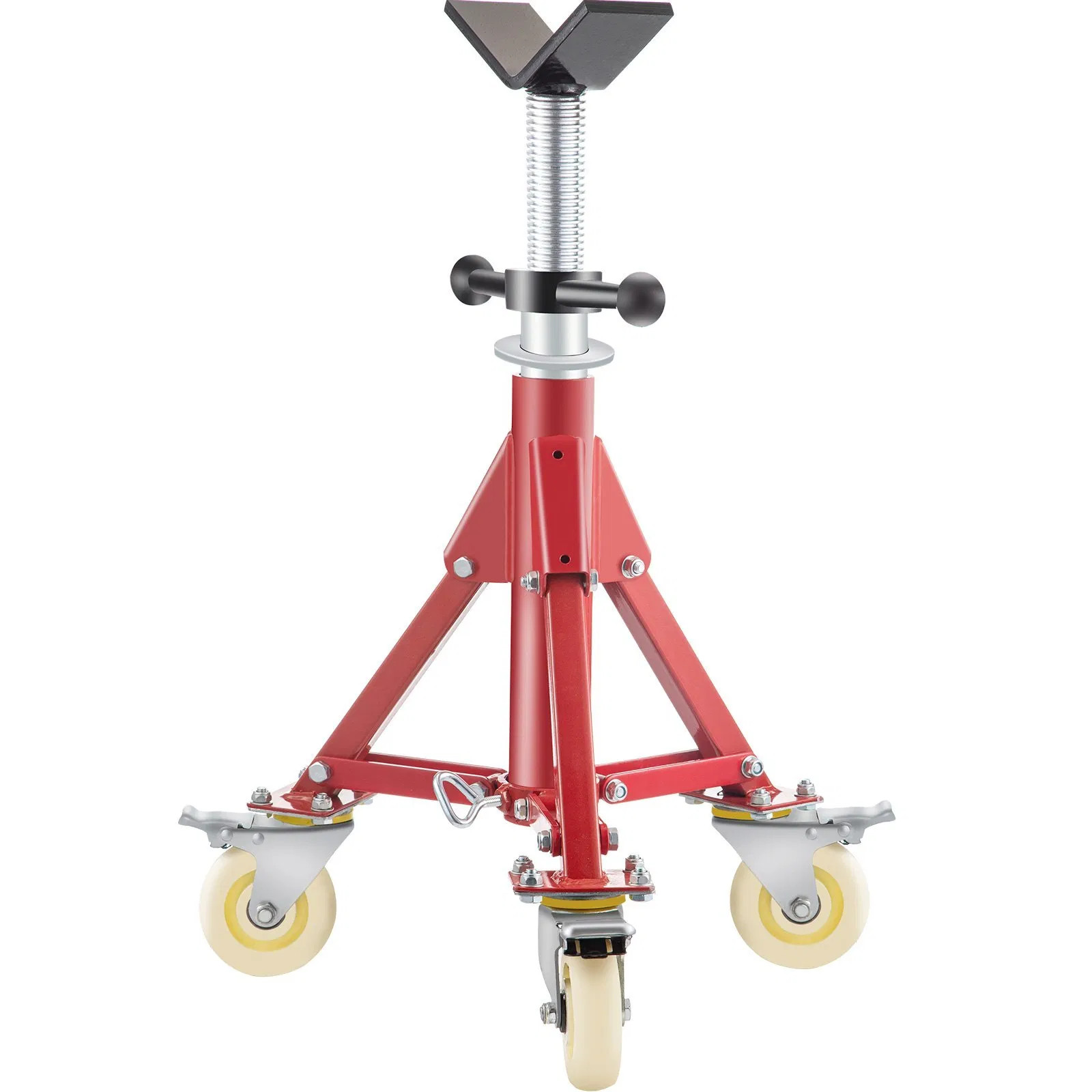 Pipe Stand, V Head Pipe Stand Adjustable Height 20-37 Inch, 2500LBS Pipe Stands