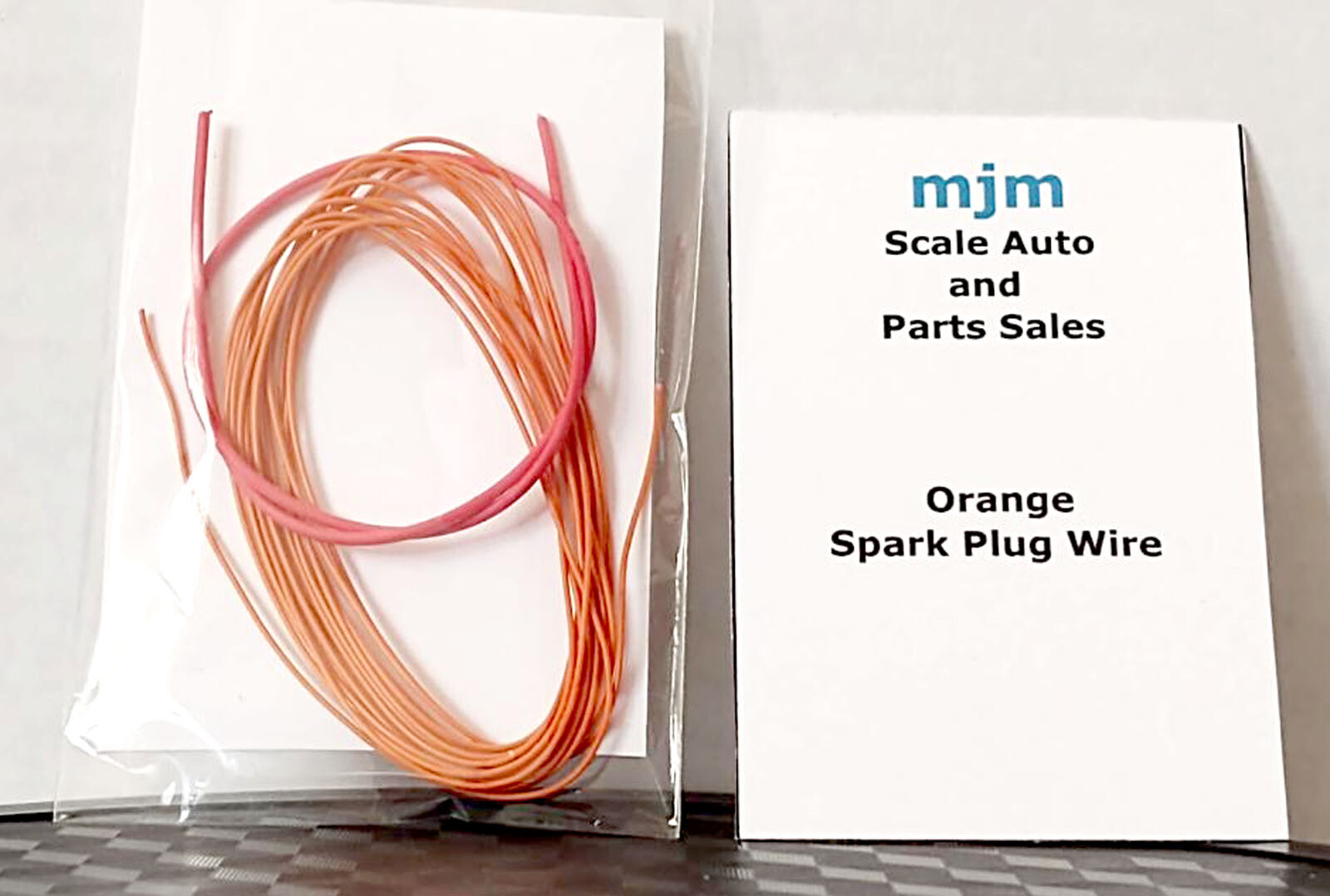 6 Feet Orange Spark Plug Wire 1/24 1/25 Scale Models With Red Boot Material