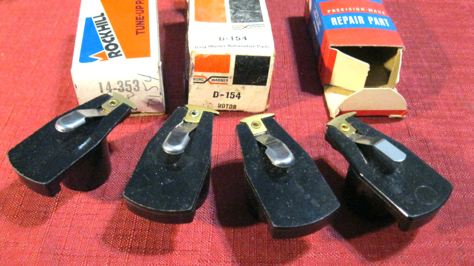 New 1971-1972 Ford Pinto, Mercury Capri Distributor Rotor lot, 4 pcs, USA!