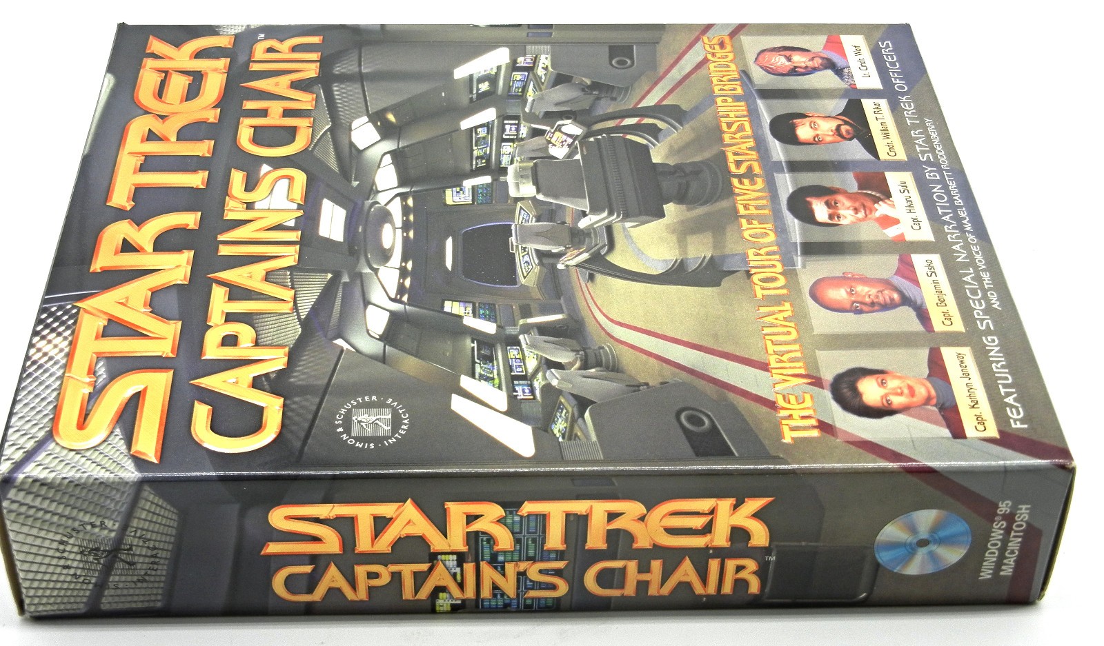 Star Trek: Captain's Chair PC/MAC USS Enterprise Deep Space Ship Decks Views CD