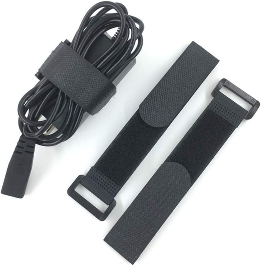 10-Pack Reusable Self-Adhesive Nylon Cable Straps - Adjustable & Tidy 1" x 8"