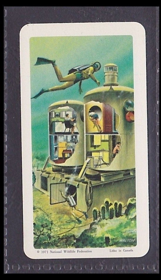 LIVING UNDERSEA in TEKTITE 2, 1970 - 50 + year old Canadian Trade Card # 14