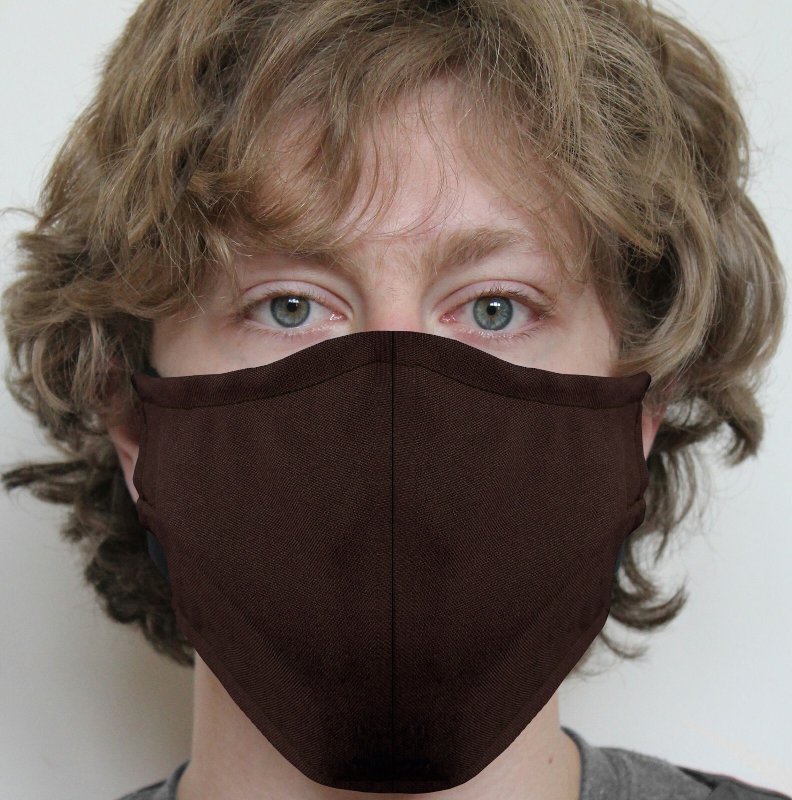 WASHABLE Two Layer Face Mask Reusable ~ Brown ~ Made in U.S.A. - FAST SHIPPING