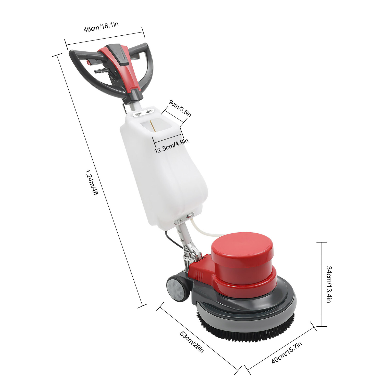 8L Carpet Cleaning Machine Multi-functional Brushing Polishing Waxing Machine