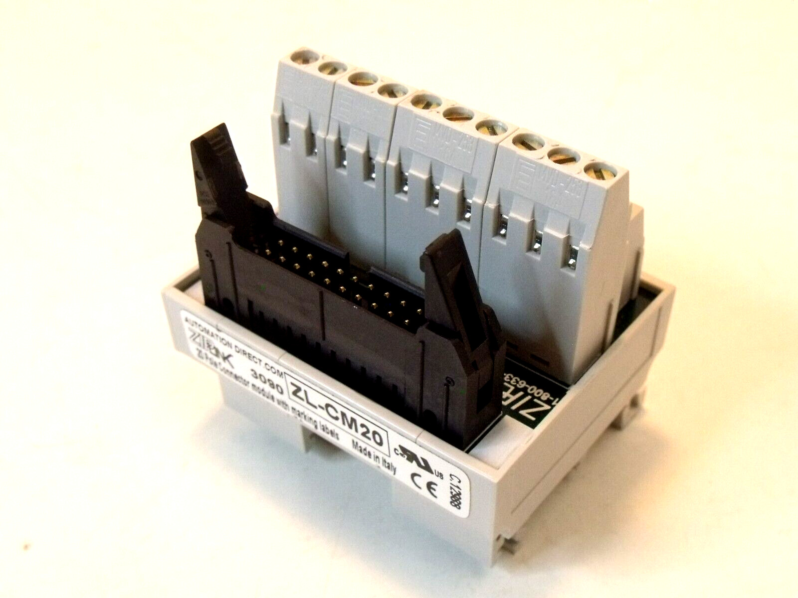 (2) NIB Zip Link / Automation Direct ZL-CM20 20 Pole Connector Modules