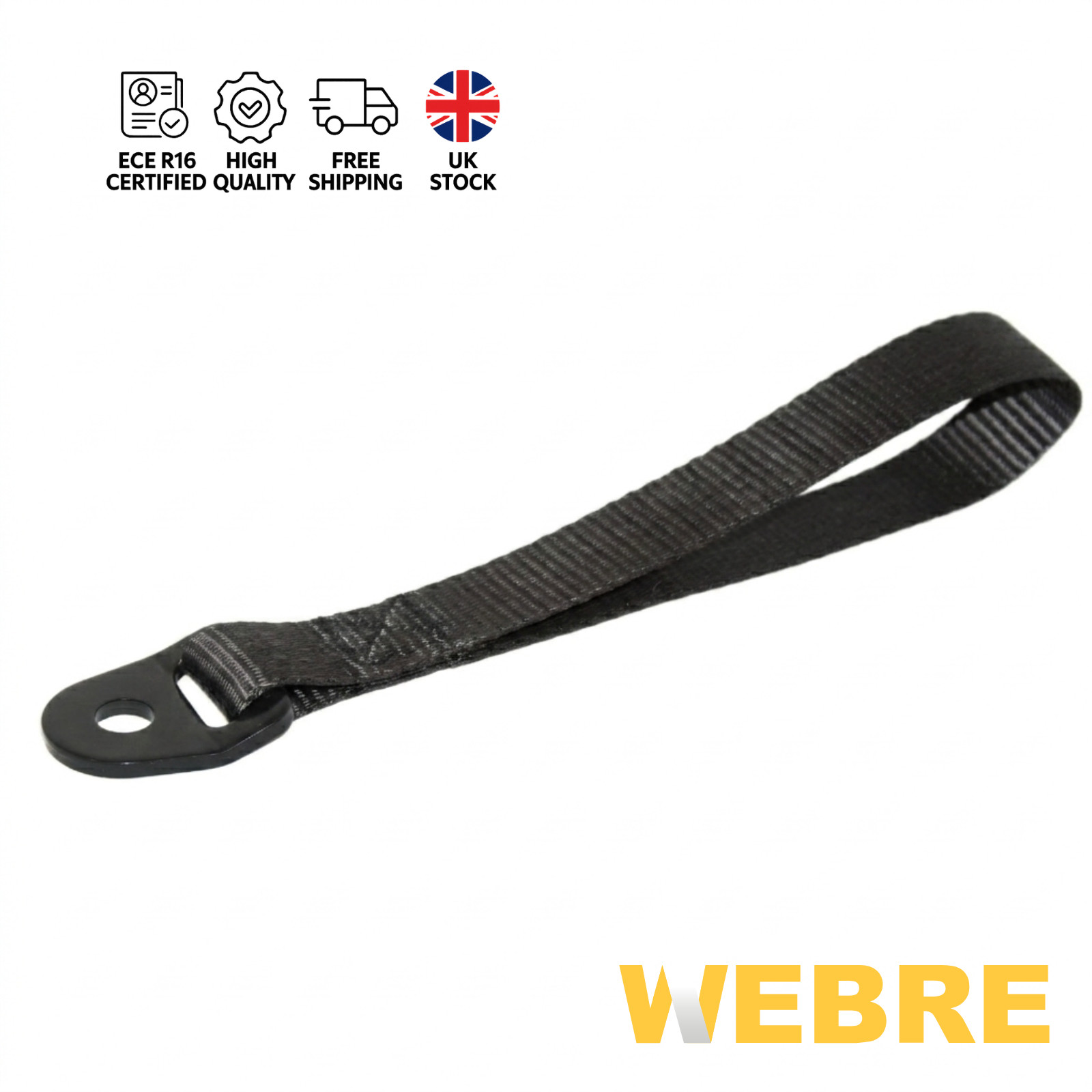 Door Pull Handle (Interior Grab Strap) Race/Rally/Motorsport/Kit Car Black