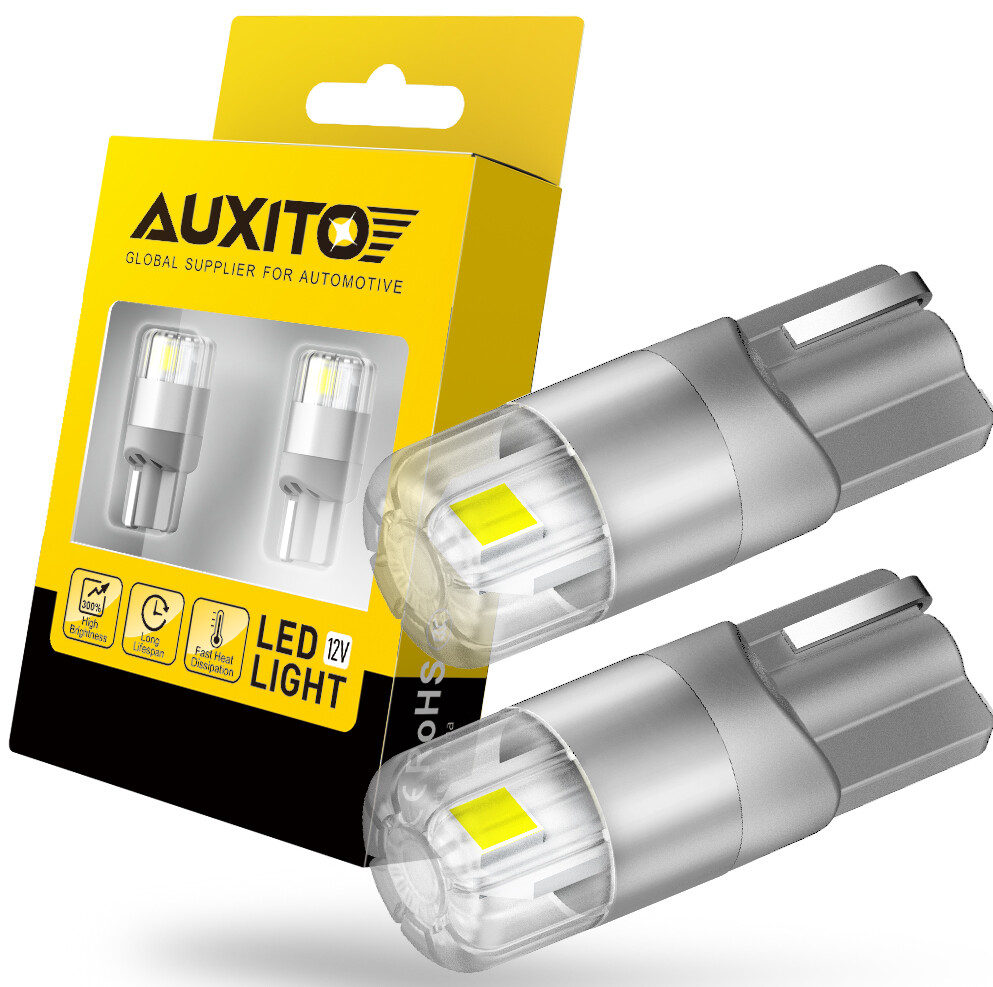AUXITO 168 194 192 2825 T10 LED Side Marker Light Bulbs White Canbus Error Free