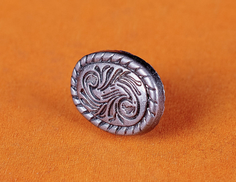 30X 15*12mm Silver Floral Florentine Celtic Rope Edge Oval Rivets Craft Concho