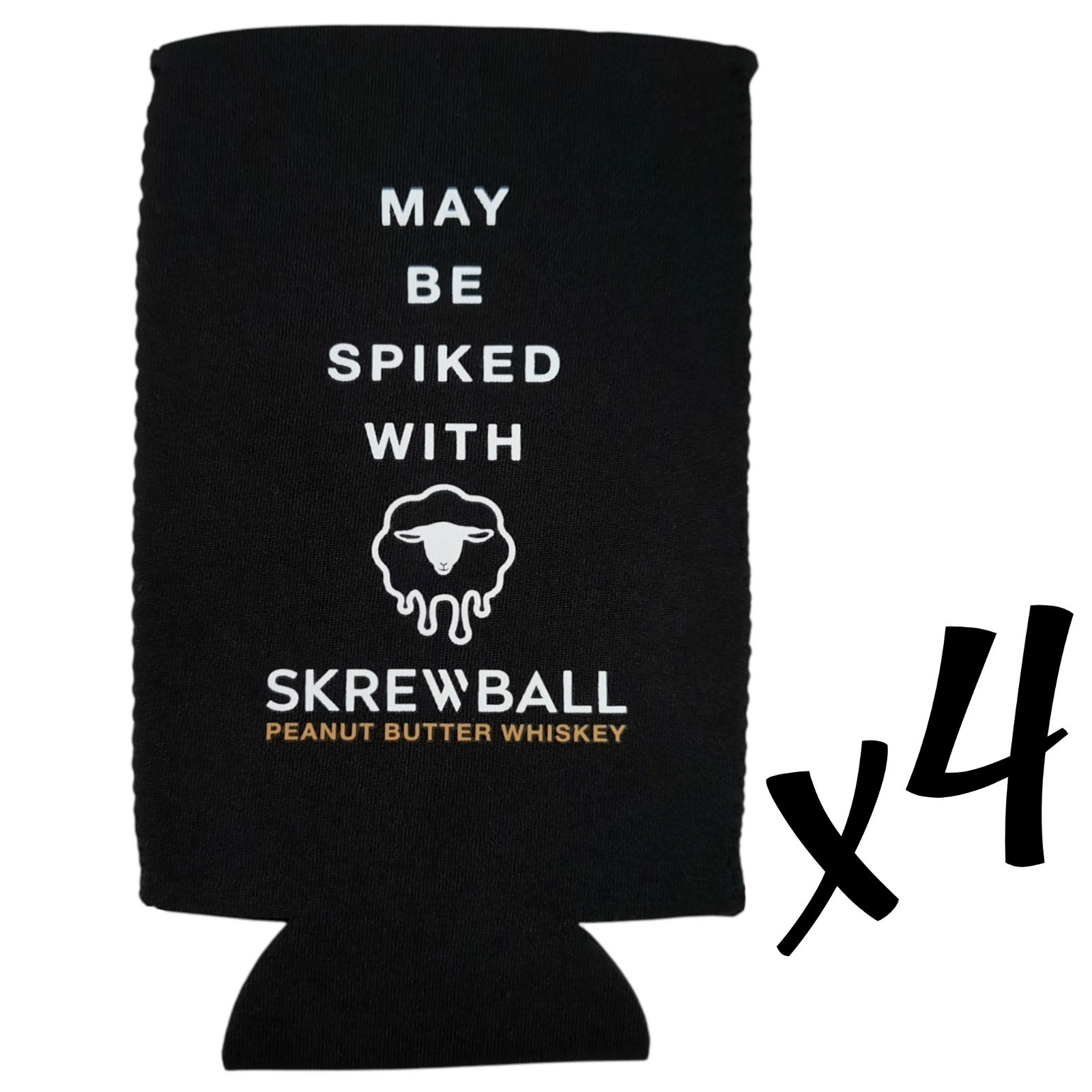 4x Skrewball Peanut Butter Whiskey Koozie Gift Spiked Drink Logo Can Cooler Lot