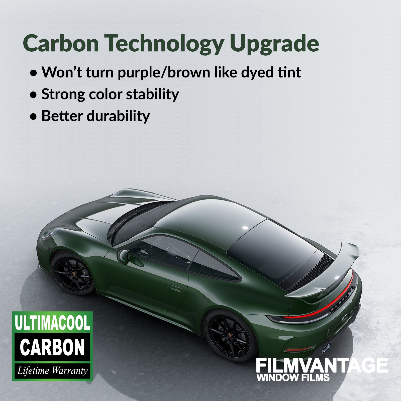 UC CARBON PRECUT WINDOW TINT KIT FOR SIERRA 3500 CREW 01-06 FRONT DOORS