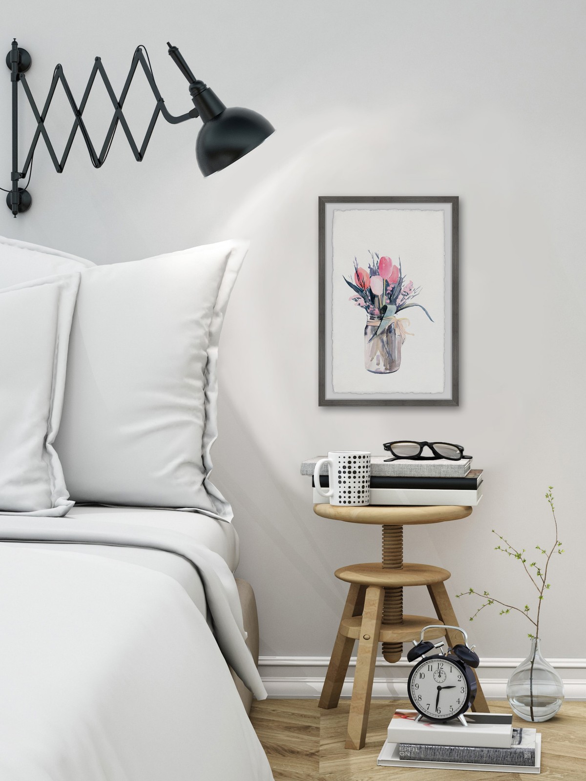 Marmont Hill Jar of Tulips Framed Painting Print 8X12