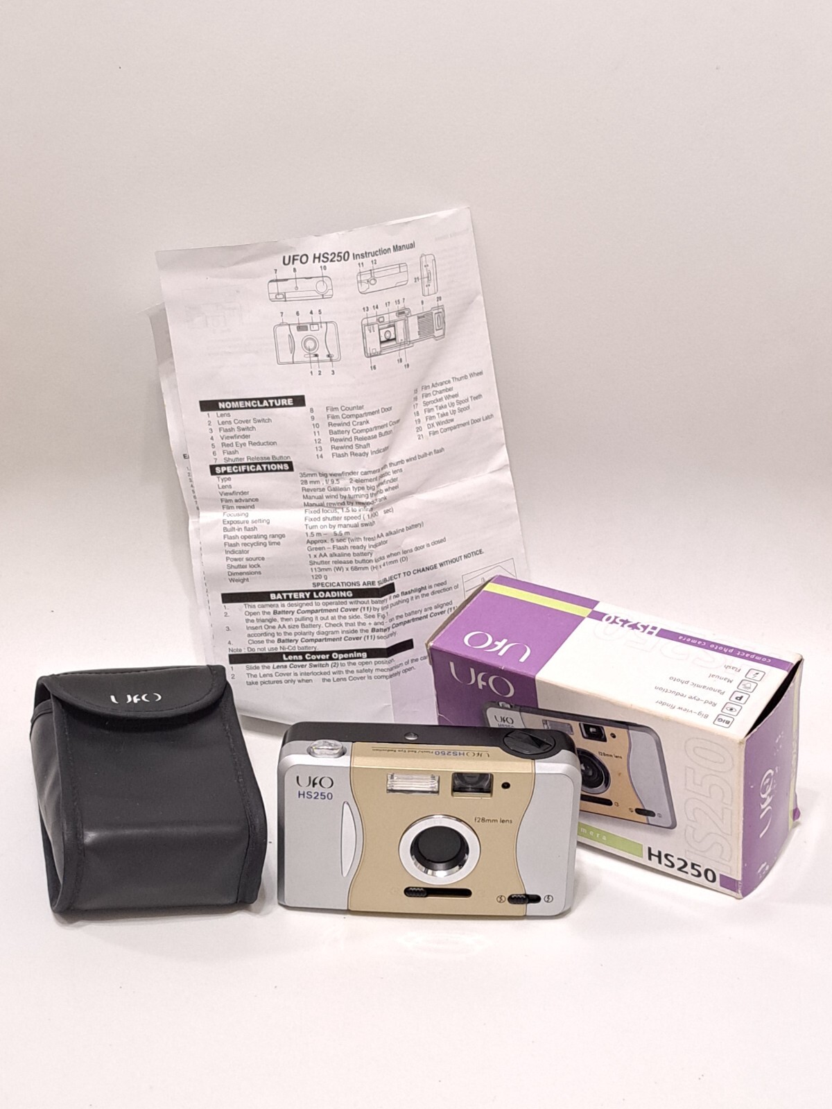 Camera UFO HS 250 flash red eye reduction
