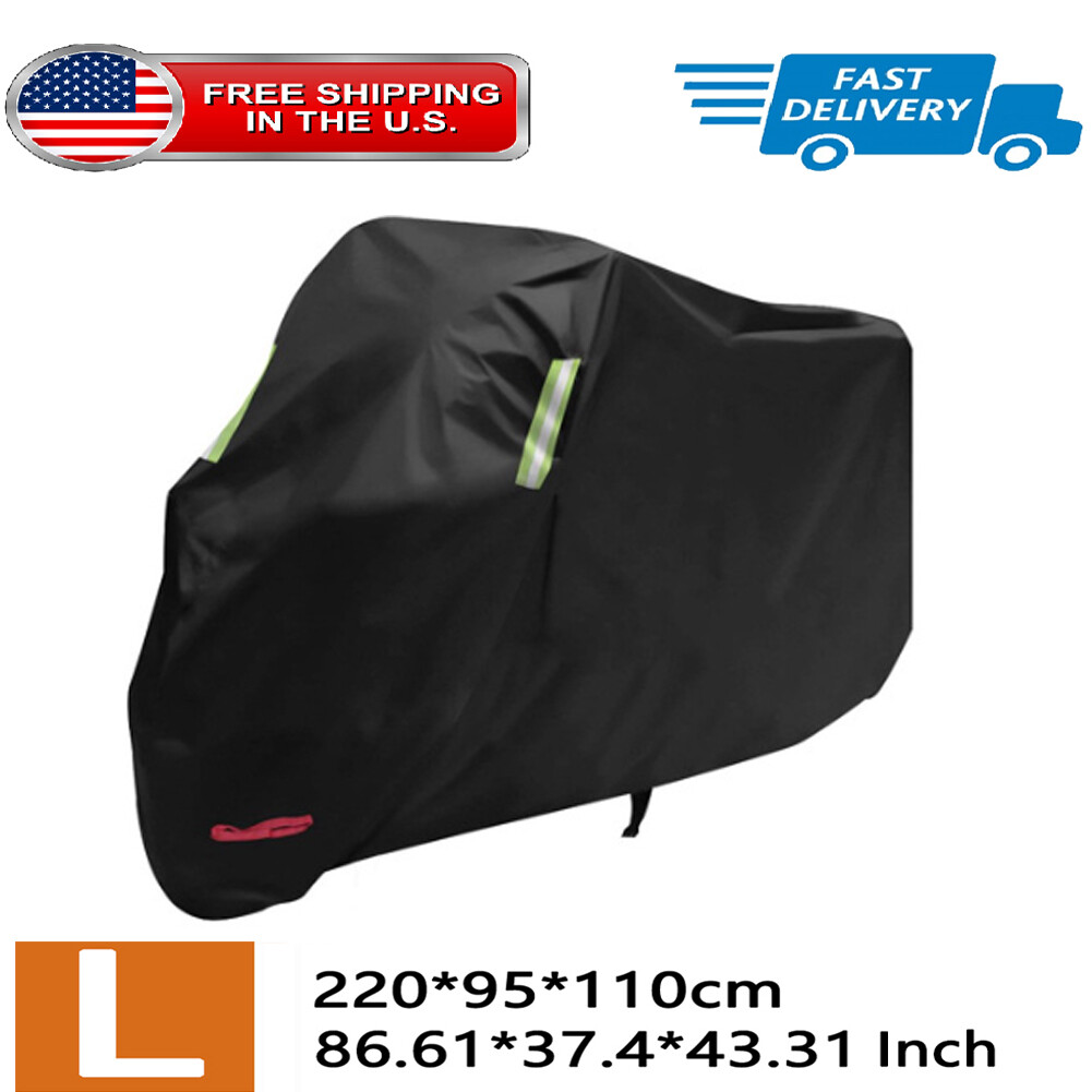 Black Waterproof Motorcycle Cover L For Suzuki GSXR 1000 600 750 Sportbike USA