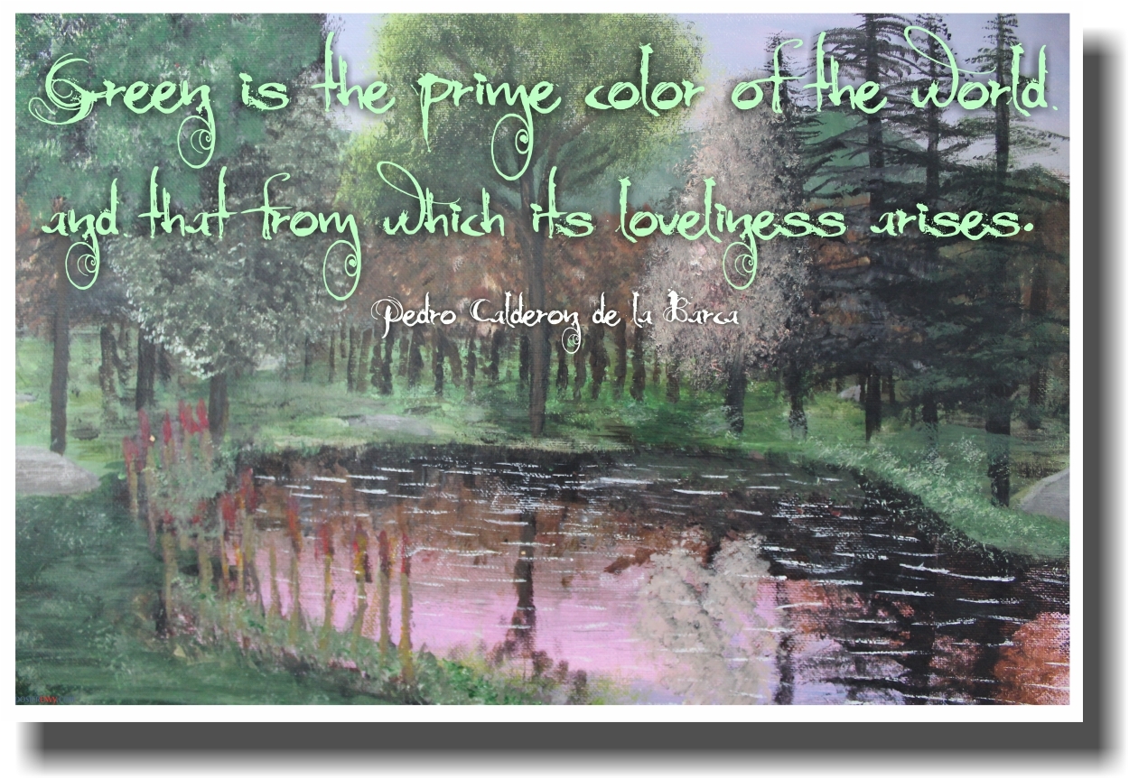 Green Is The Primary Color - NEW Classroom Motivational Poster