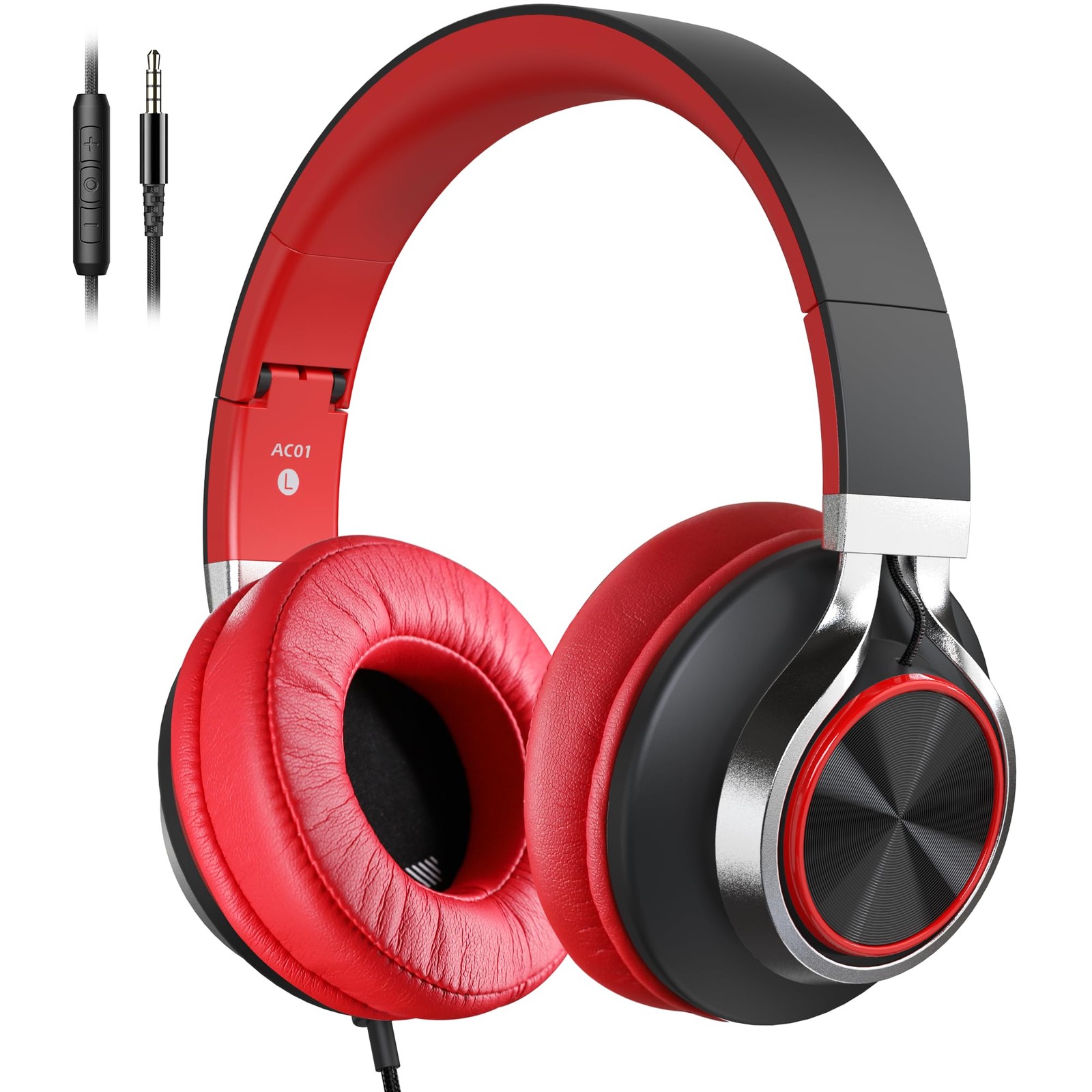 COOSII Over Ear Headphones Wired, AC01 Corded Stereo Headsets with Microphone...